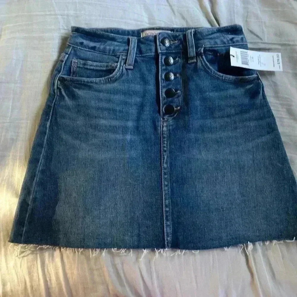 Bcbgeneration Button-fly Denim Mini Skirt In Tina - Picture 4 of 7